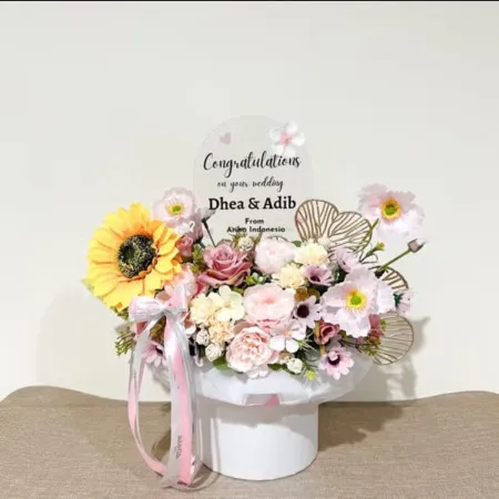 Bloom Box Akrilik Ucapan Wedding Cibodas