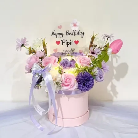 Bloom Box Akrilik Ucapan Ulang Tahun Cibodas
